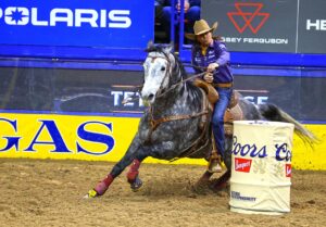 NFR: Montana native Lisa Lockhart keeps rolling with 3rd-place finish on Day 6